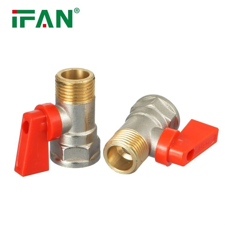 Red Handle Mini Brass Ball Valve